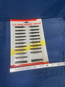 21 pc. Chrome Vanadium power bit Screw driver set for drill - Picture 1 of 2