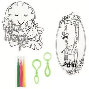 Tropical Keychain Shrink Art Kit: 8 pieces - Picture 1 of 1