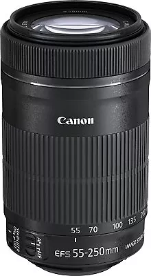 Canon telephoto zoom lens EF-S55-250mm F4-5.6 IS STM APS-C EF-S55-250ISSTM EMS - Image 1 of 4