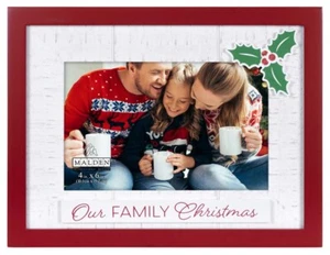 Malden 4x6 Our Family Christmas Rustic Frame - Picture 1 of 1