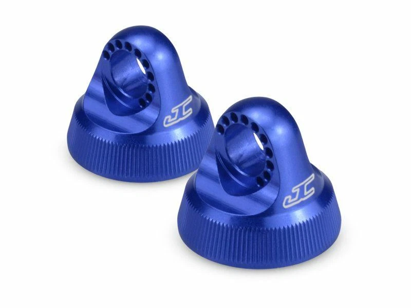J Concepts Fin 12mm V2 Shock Cap Blue (2) fits Team Associated 12mm V2 Shocks - Image 1 of 1