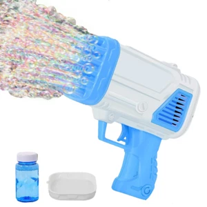PISTOLA SPARABOLLE DI SAPONE A 36 FORI AZZURRO GIOCO PER BAMBINI - WNT0033 - Foto 1 di 7