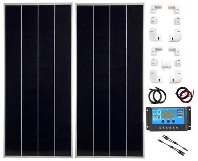 Solaranlage 100W 200W 300W 400W Solarmodul Set 12V 24V Off Grid Ladegerät - Bild 1 von 4