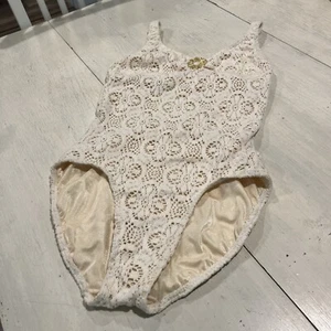 MAILLOT BALTEX BODY I.D. SWIMSUIT WOMENS 12 IVORY ONE PIECE LADIES VINTAGE 45194 - Picture 1 of 16