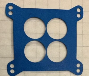 HOLLEY 4 HOLE BLUE NON STICK LARGE BORE 4 BARREL CARBURETOR BASE GASKETS 1/16" - Picture 1 of 1