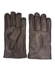 Men's GENUINE SHEEPSKIN soft leather winter gloves w/ fleece lining S- 3XL - Picture 1 of 11