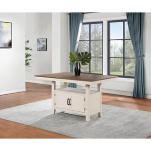 Steve Silver Dining Table 60"L Wood W/20 in. Leaf and Built-in Storage Walnut - Picture 1 of 6