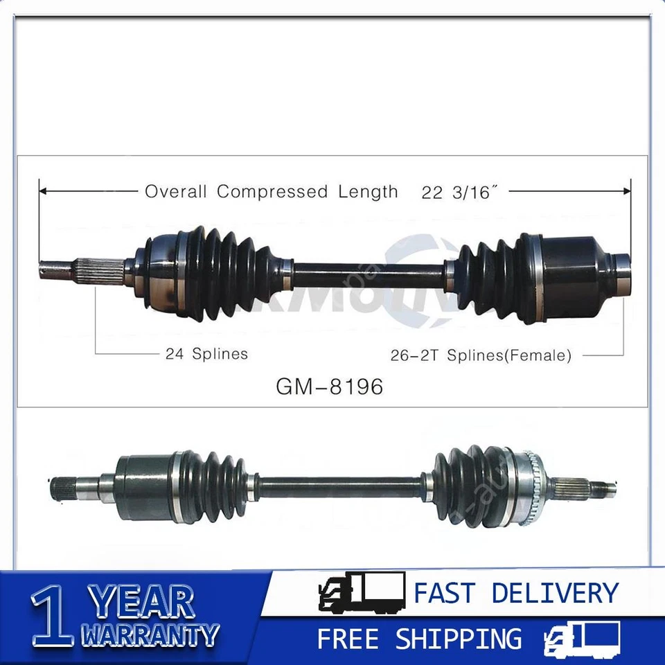 Se adapta a Isuzu I-Mark 1989 manual 2x eje delantero derecho derecho TrakMotive CV Foto 1 de 3