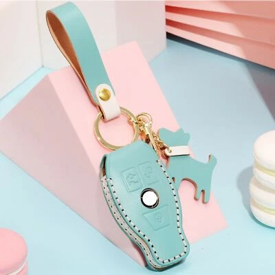 For Mercedes Benz C300 CLA200 2019 Car Remote Key Fob Holder Cover Case Chain — 第 1/4 张图片