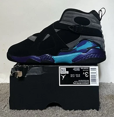 Size 3Y/4.5W- Air Jordan 8 Aqua PS 2025 305369-006 - Image 1 of 4