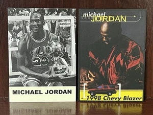 1988 Michael Jordan Baseball Card Kingdom & 1998 Chevy Blazer VIP REPRINT Karten - Bild 1 von 10