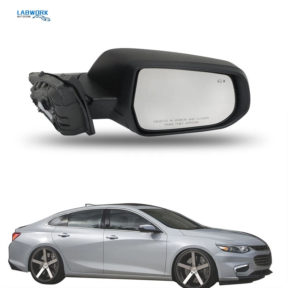 Espejo retrovisor lateral pasajero 84725734-PFM 8 PIN para Chevy Malibu 2016-2021 diestro Foto 1 de 4