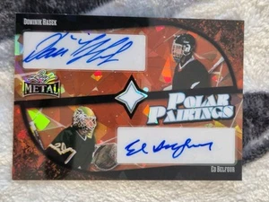 2025 Leaf Metal Hockey Legends Polar Pairings Dominik Hasek & Ed Belfour 1/1 - Picture 1 of 2