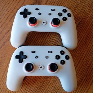Google Stadia H2B White Wired/Wireless Premiere Edition Controller Pair Tested - Picture 1 of 6