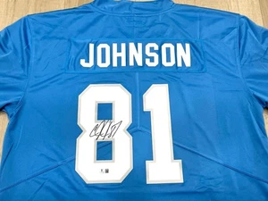Calvin Johnson Hand Signed Detroit Lions Jersey Autographed BAS Beckett Cert 1 - Picture 1 of 5