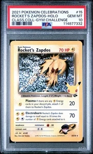 Pokemon Celebrations Team Rocket Zapdos Card *GEM MINT PSA 10* - Picture 1 of 1