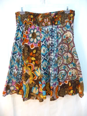 FALDA MOSSIMO p Mujer Talla Med 100% Algodón Hasta la Rodilla Acampanada Hippie Elástica Foto 1 de 4