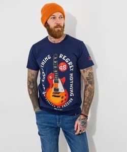 Joe Browns Men's Bold Electric Guitar Graphic Short Sleeve T-Shirt, Blue, S - Picture 1 of 4