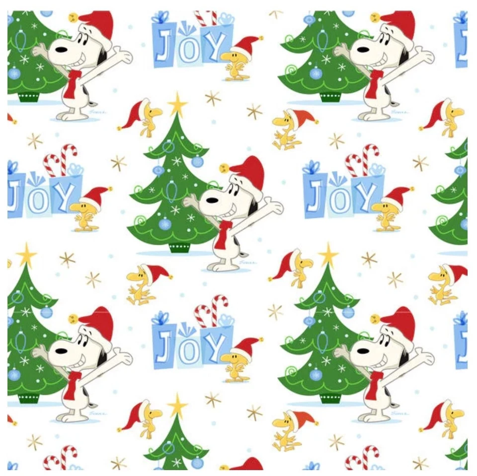 Hallmark Wrapping Paper Christmas Peanuts Snoopy Woodstock Joy 25 sq ft Roll Hol - Image 1 of 1