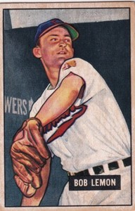 Bob Lemon  HOF  Cleveland Indians/Guardians  1951 Bowman Baseball card