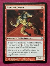 Magic The Gathering RAVNICA FRENZIED GOBLIN single red card MTG