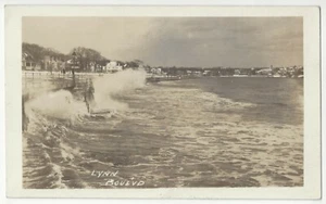 1910 Lynn, Massachusetts REAL PHOTO Coast & Homes - Vintage Postcard - Picture 1 of 2