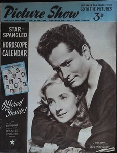 Picture Show Magazine December 1, 1951 John Derek & Jodie Lawrance! - Foto 1 di 1