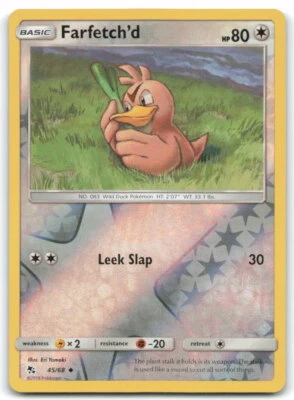 Farfetch'd #45/68 Hidden Fates Uncommon Reverse Holo - LP - Pokemon Card 4D2 - Image 1 of 2