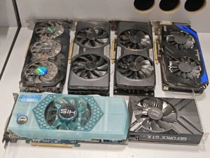 Lot of 6 Used Faulty Graphics Cards - No Accessories - Photo 1/5