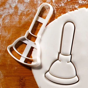 Toilet Plunger Cookie Cutter - plumber tradesperson bathroom crap flush poo poop - Picture 1 of 4