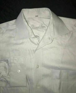 Men's Bianco Nero Button Down Shirt Size 15.5 39 32-33 Medium Striped White - Picture 1 of 3