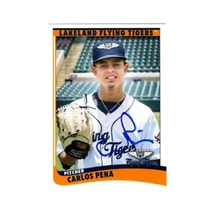 Carlos Pena signed autograph 2022 Lakeland Flying Tigers baseball card Santiago^ - Picture 1 of 1