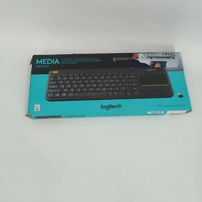 Logitech K400 Plus Wireless Touch Keyboard Media Controls, Built-In Touchpad Blk - Image 1 of 4