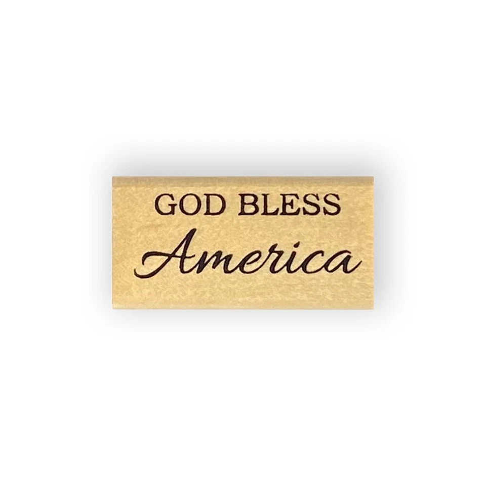 God bless America Mounted Rubber Stamp, Patriotic #31 - Image 1 of 4