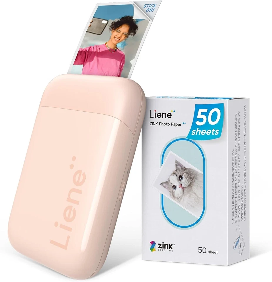 Liene Portable Photo Printer, 2x3 Mini Instant Color Mono Picture Printer w/ 50 - Image 1 of 1