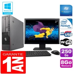 PC Fujitsu Esprimo E700 E90 + SFF Intel G840 8Go Disco 250 Go Wifi W7 LCD 27" - Imagen 1 de 1