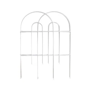 Garden Zone 031051 Gard'n Border Round Folding Border Fence, 24" x 10', White - Picture 1 of 4