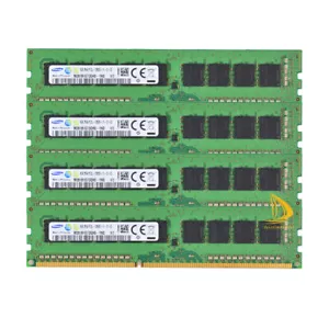 32 GB SAMSUNG 4PCS 8GB DDR3-1600MHz PC3L-12800E ECC UDIMM RAM M391B1G73BH0-YK0,. - Picture 1 of 8