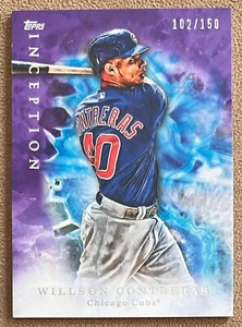 2017 Topps Inception púrpura #57/150 Willson Contreras Chicago Cubs paralelo MLB - Imagen 1 de 2