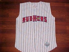 Jersey Express Minor League Toledo Mud Hens Sleeveless Vest Stripes Jersey M New