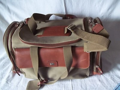 Cutter & Buck Canvas & Leather Weekender Duffel Travel Bag - Image 1 of 4