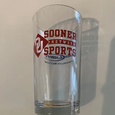 Vaso de pinta de cerveza BUD LIGHT Oklahoma Sooners NCAA PRONTO Sports Network 12 oz usado en excelente estado Foto 1 de 4