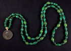 Antique Trade Beads With Bronze Peace Token