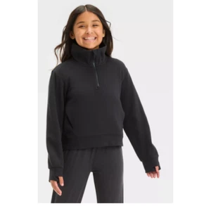 Girls' 1/2 Zip Fleece Pullover Sweatshirt - All In Motion S 6/7 - Picture 1 of 1