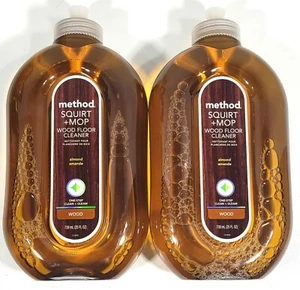 LOT of 2 METHOD SQUIRT + MOP ALMOND WOOD FLOOR CLEANER 25 oz each - Picture 1 of 3