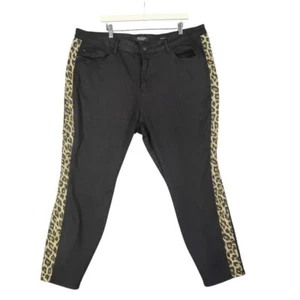 Pantalones de mezclilla ajustados a rayas de leopardo JUDY BLUE para mujer talla 24W 40x27 negros elásticos animales - Imagen 1 de 10