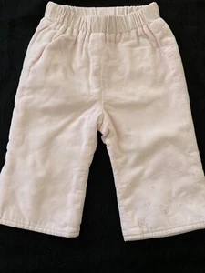 Papermoon Mini (Italy) Pink Cotton Corduroy Embroidered Fully Lined Pants -6Mos - Picture 1 of 7