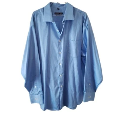 Geoffrey Beene Classic Fit No Iron Men's Blue Long Sleeve Button Down Shirt - Image 1 of 4