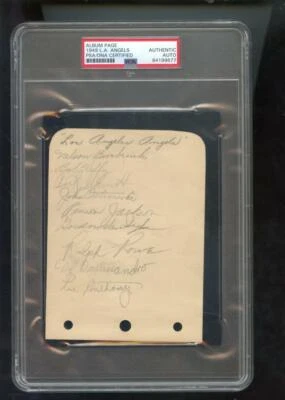 1949 Los Angeles Angles PCL Signed Autographed Autograph Auto PSA/DNA Baseball - Image 1 of 2