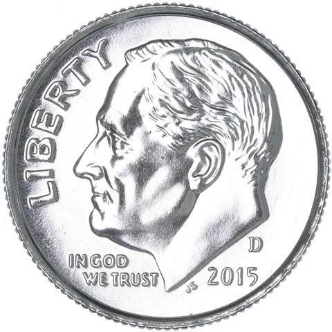 2015 D Roosevelt Dime Gem BU US Coin Cover